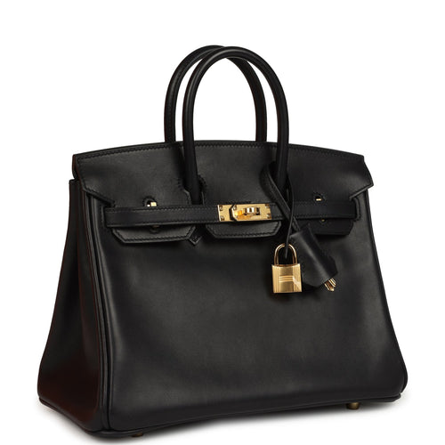 Hermes Birkin 25 Black Volupto Gold Hardware