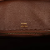 Pre-owned Hermes Birkin Ghillies 30 Etrusque, Mousse & Marron Fonce Ostrich Permabrass Hardware - Thumbnail View 7