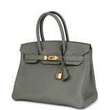 Hermes Birkin 30 Gris Mouette Togo Gold Hardware
