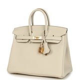 Hermes Birkin 25 Craie Togo Gold Hardware