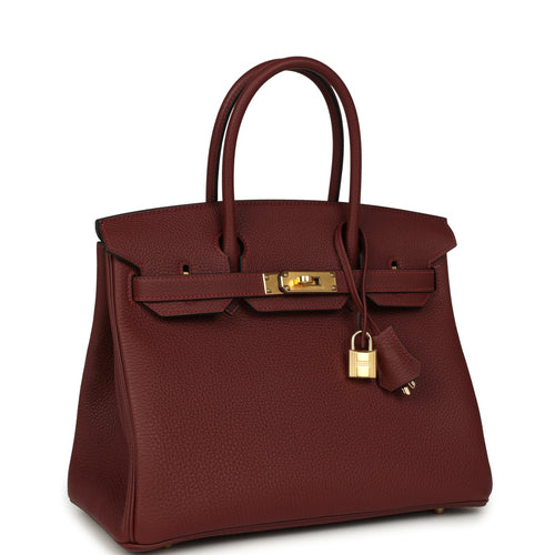 Hermes Birkin 30 Rouge H Togo Gold Hardware