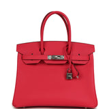 Hermes Birkin 30 Rose Extreme Epsom Palladium Hardware