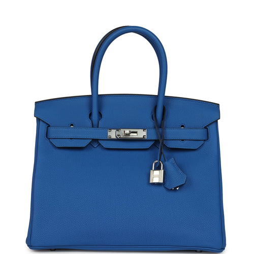 Hermes Birkin 30 Bleu Zellige Togo Palladium Hardware