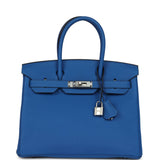 Hermes Birkin 30 Bleu Zellige Togo Palladium Hardware - Thumbnail View 1