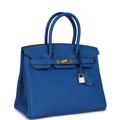 Hermes Birkin 30 Bleu Zellige Togo Palladium Hardware
