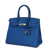 Hermes Birkin 30 Bleu Zellige Togo Palladium Hardware - Thumbnail View 5