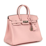 Hermes Birkin 25 Rose Sakura Swift Palladium Hardware