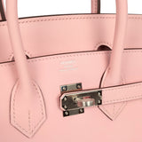 Hermes Birkin 25 Rose Sakura Swift Palladium Hardware