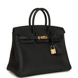 Hermes Birkin 25 Black Togo Gold Hardware