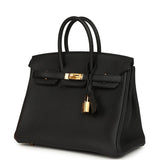 Hermes Birkin 25 Black Togo Gold Hardware