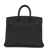 Hermes Birkin 25 Black Togo Gold Hardware