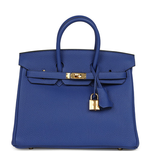 Hermes Birkin 25 Bleu Electric Togo Gold Hardware