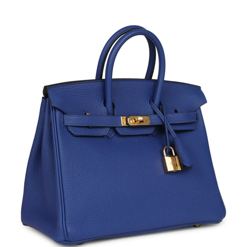 Hermes Birkin 25 Bleu Electric Togo Gold Hardware