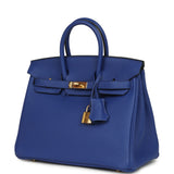 Hermes Birkin 25 Bleu Electric Togo Gold Hardware