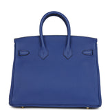 Hermes Birkin 25 Bleu Electric Togo Gold Hardware
