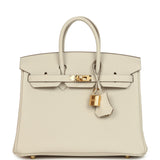 Hermes Birkin 25 Craie Togo Gold Hardware