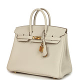 Hermes Birkin 25 Craie Togo Gold Hardware