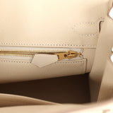 Hermes Birkin 25 Craie Togo Gold Hardware