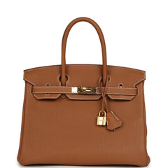 Pre-owned Hermes Birkin 30 Gold Togo Gold Hardware