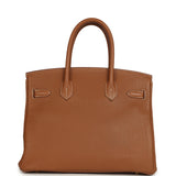 Pre-owned Hermes Birkin 30 Gold Togo Gold Hardware