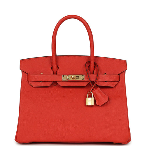 Hermes Birkin 30 Rouge Tomate Epsom Gold Hardware