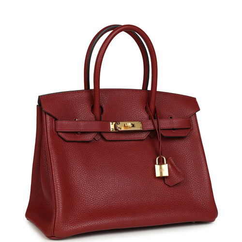 Hermes Birkin 30 Rouge H Togo Gold Hardware