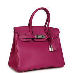 Hermes Birkin 30 Rose Poupre Epsom Palladium Hardware
