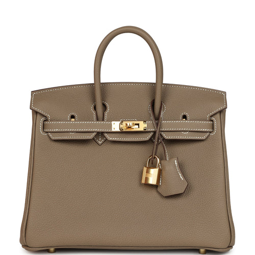Hermes Birkin 25 Etoupe Togo Gold Hardware