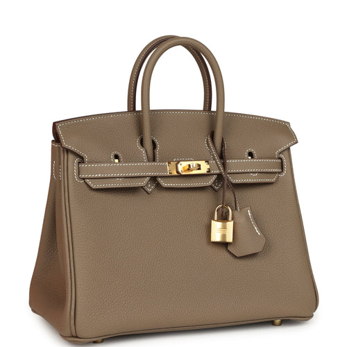 Hermes Birkin 25 Etoupe Togo Gold Hardware