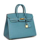 Hermes Birkin Sellier 25 Blue Jean Epsom Gold Hardware
