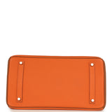 Pre-owned Hermes Special Order (HSS) Birkin 35 Feu and Gold Togo Palladium Hardware