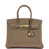 Hermes Birkin 30 Etoupe Togo Gold Hardware