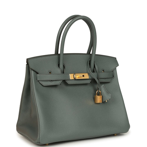 Hermes Birkin 30 Vert Amande Epsom Gold Hardware