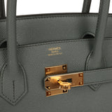 Hermes Birkin 30 Vert Amande Epsom Gold Hardware