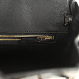 Hermes Birkin 25 Black Shiny Niloticus Crocodile Gold Hardware