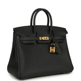 Hermes Birkin 25 Black Togo Gold Hardware