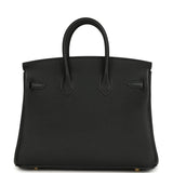 Hermes Birkin 25 Black Togo Gold Hardware