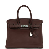 Hermes Birkin 30 Havane Clemence Palladium Hardware - Thumbnail View 1