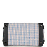 Pre-owned Hermes Birkin Quadrille 25 Caban Swift and Toile Palladium Hardware