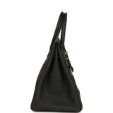 Pre-owned Hermes Birkin 35 Black Togo Gold Hardware