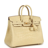 Hermes Birkin 25 Vanille Matte Alligator Gold Hardware