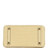 Hermes Birkin 25 Vanille Matte Alligator Gold Hardware