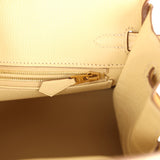 Hermes Birkin 25 Vanille Matte Alligator Gold Hardware