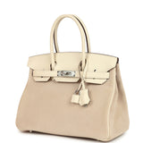 Hermes Birkin 30 Glycine Grizzly and Nata Swift Palladium Hardware