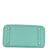 Pre-owned Hermes Birkin 30 Bleu Atoll Togo Palladium Hardware