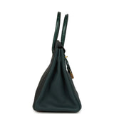 Hermes Birkin 30 Vert Cypress Togo and Matte Alligator Touch Gold Hardware - Thumbnail View 3