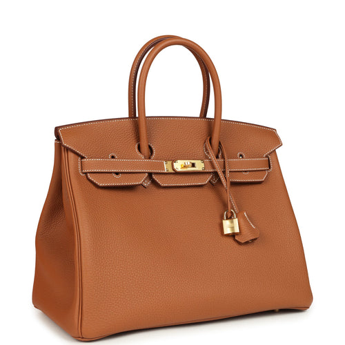 Hermes Birkin 35 Gold Togo Gold Hardware