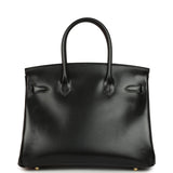 Hermes Birkin 30 Black Box Gold Hardware