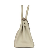 Pre-owned Hermes 3 en 1 Birkin 30 Beton Togo and Swift Palladium Hardware