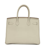 Pre-owned Hermes 3 en 1 Birkin 30 Beton Togo and Swift Palladium Hardware